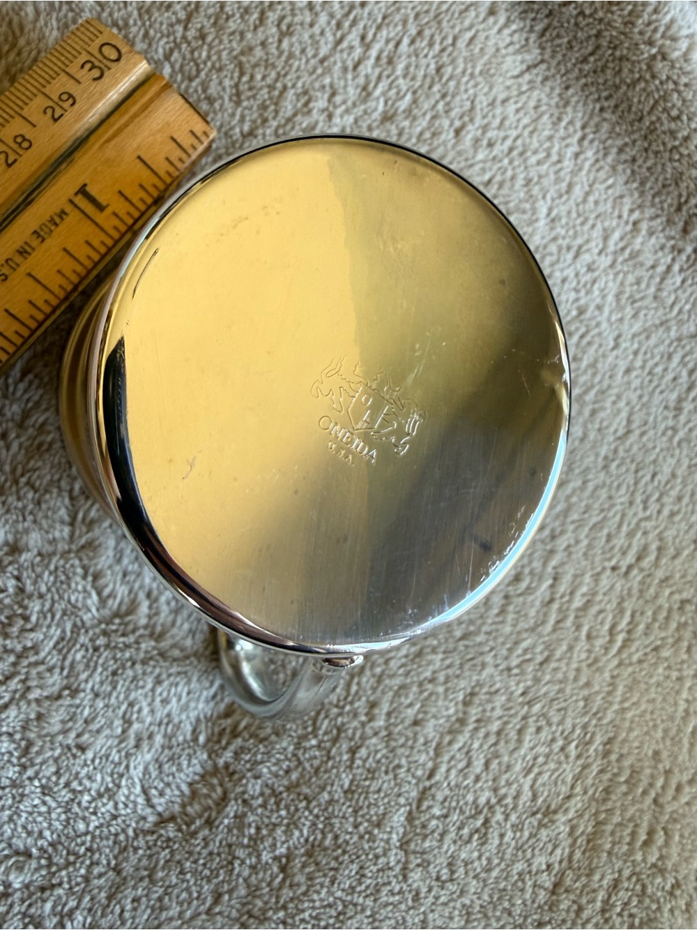 Vintage Oneida Silver Plate 3-Piece Baby Set (Cup, Fork, and Spoon) - Picture 9 of 12